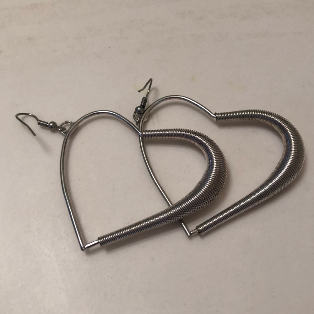 Silver Heart Earrings